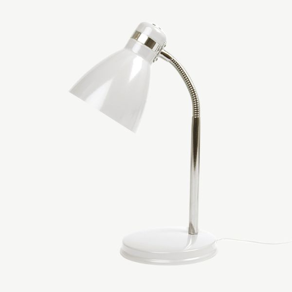 Mate Table Lamp, White Metal