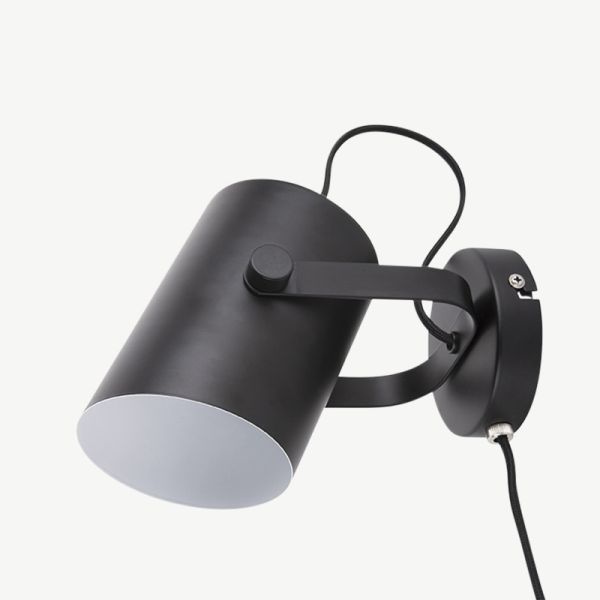 Snazzy Wall Lamp, Black Iron 