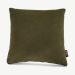 Furrel Cushion, Green Cotton & Fabric front view