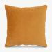 Comfy Velvet Cushion, Yellow, 40x40cm front view