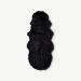 Tapis Uta, peau d'agneau synthétique, noir, 60x180cm vue de face