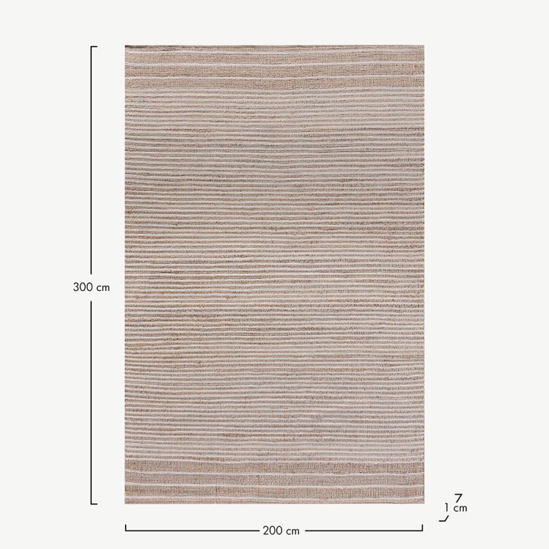 Tapis en jute Alaric, marron clair, 300x200 cm